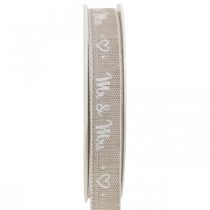 Artikel Gavebånd brun sløjfebånd bryllup 15mm 20m