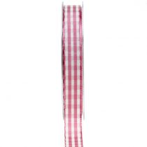 Artikel Gavebånd diamanter pink 15mm 20m