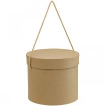 Artikel Gaveæske rund blomsteræske beige Ø12,5/14,5/16,5 cm sæt med 3 stk.