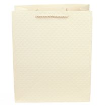 Artikel Gavepose papir gavepose creme 26×12×32cm 1 stk