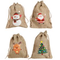 Artikel Gavepose Jule jutepose natur 10×13cm 8stk