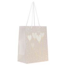 Artikel Gavepose “just gift” gavepose med hanke beige 18×10×23cm 2stk