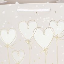 Artikel Gavepose “just gift” gavepose med hanke beige 18×10×23cm 2stk