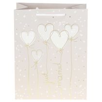 Artikel Gavepose “just gift” gavepose med hanke beige 18×10×23cm 2stk