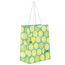 Artikel Gavepose papir citronpose med hanke 18×10×23cm 2stk