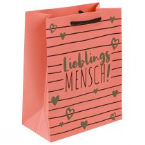 Artikel Gavepose med hjerter “Favoritperson” papir 18×10×23cm 2stk