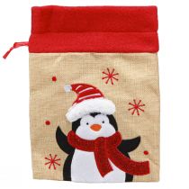 Artikel Gaveposer Julenisse jute look 20×23cm 3stk