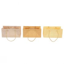 Artikel Gaveposer vævet papir vanilje orange pink 20×10×10cm 6stk