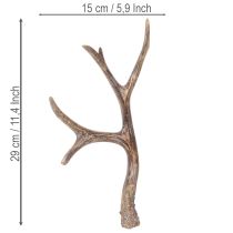 Artikel Kunstige dekorative gevirer, rustik julepynt, 29 cm, 2 stk.