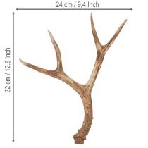 Artikel Kunstige gevirer, naturtro, rustikke, 32 cm