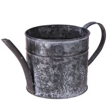 Artikel Vandkande metal dekoration grå blomster sort Ø13cm H13cm