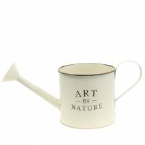Artikel Vintage urtepotte/vandkande, zink, creme, dekorativ beholder, Ø16,5 cm