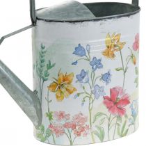 Dekorativ vandkande metal, metal kande blomster vintage L35cm H31cm