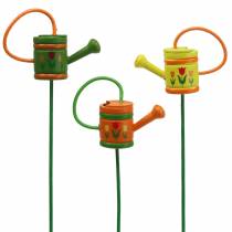 Artikel Blomsterprop vandkande trægrøn, gul, orange assorteret 7,5cm x 5,9cm H30,5cm 12 stk.