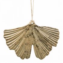 Ginkgo Bladvedhæng Ginkgo Vintage Deco Metal 15×11cm 4stk