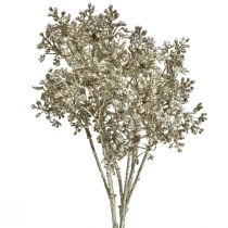 Gips Urt Gypsophila Kunstige Planter Metallic L38cm 3stk