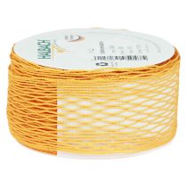 Artikel Netbånd, dekorativt bånd, orange, trådforstærket, 50 mm, 10 m