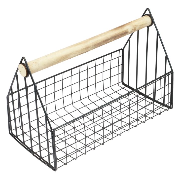 Artikel Trådkurv mesh kurv plantekurv metal sort 35x18x22,5cm