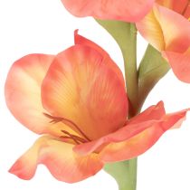 Artikel Kunstig gladiolus med mange blomster til en buket, 88 cm