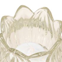 Artikel Glas fyrfadsstage tulipan fyrfadslys glas klar Ø7cm H7cm 2stk