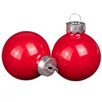 Artikel Glas julekugler rød emalje look mini Ø3cm 22 stk