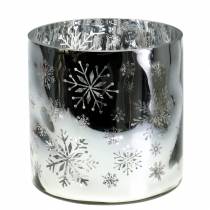 Juledekoration vindlys glas metallisk Ø20cm H20cm