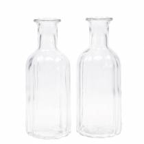 Artikel Dekorativ glasflaske med riller klar Ø7,5cm H19cm 6 stk
