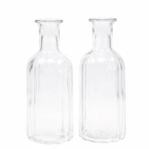 Artikel Dekorativ glasflaske med rillet dekoration klar Ø7,5cm H19cm 6 stk