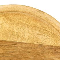 Artikel Glaskuppel med træplade dekoration ostekuppel Ø22cm H16,5cm