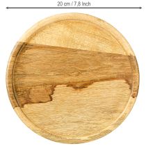 Artikel Glaskuppel med træplade dekoration ostekuppel Ø22cm H16,5cm