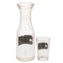 Artikel Glaskaraffel H27cm med 4 glas H11cm
