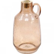 Lysestage Glas Lys Lysebrunt Glas Deco H22cm