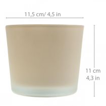 Artikel Glasurtepotte beige plantekrukke glaspotte Ø11,5cm H11cm