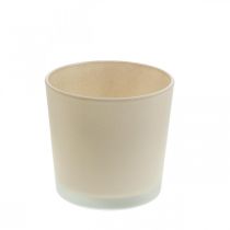 Artikel Glasurtepotte beige plantekrukke glasurl Ø11,5cm H11cm