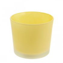Glasurtepotte gul plantepotte glasbalje Ø14,5cm H12,5cm