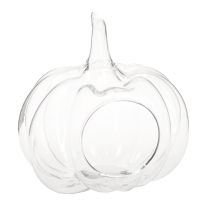 Artikel Glasgræskar med åbning, efterårsdekorationsgræskar, klar, Ø21 cm, H20 cm