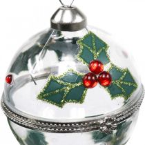 Artikel Juletræskugler glas til at fylde kristtorn Ø6cm 2stk