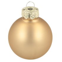 Artikel Glaskugler Julekugler glas guld rose Ø4cm 24 stk