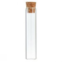 Reagensglas dekorative glasrør kork minivaser H13cm 24stk