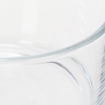 Artikel Klar glasskål, lille skål til alsidige glasdekorationer, blomster, sukkulenter og lys, 13 cm