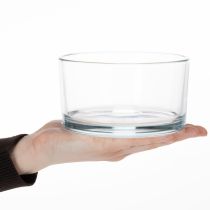 Artikel Klar glasskål, lille skål til alsidige glasdekorationer, blomster, sukkulenter og lys, 13 cm