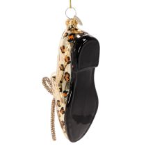 Artikel Glassko-juletræspynt med leopardprint 13 cm 2 stk.