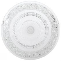 Artikel Glasplade på fod Flad glasskål med klart mønster Ø25cm