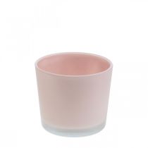 Urtepotte glas plantekasse pink glasbalje Ø10cm H8,5cm