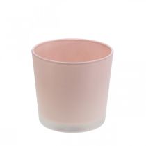 Urtepotte glas plantekasse pink glasbalje Ø11,5cm H11cm