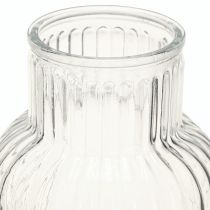 Artikel Glasvase blomstervase glasriller retro klar Ø13,5cm H20cm