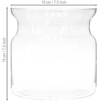 Artikel Glasvase Brenda blomstervase glas stor klar Ø19cm H19cm