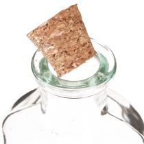 Artikel Glasvaseflasker Dekorationsvase med kork H10,5cm 8 stk