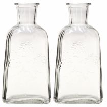 Artikel Glasvase flaskevase med motivvase glas klar H19cm 2 stk.