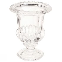 Artikel Glasvase lille vase med fod klar retro Ø11cm H14cm